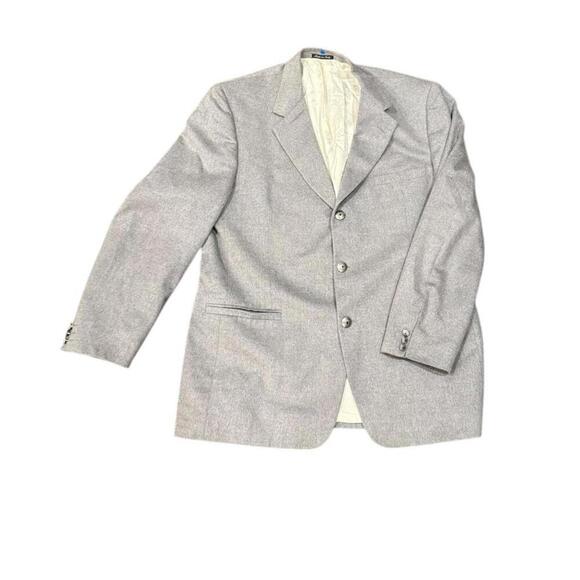 Versace Vintage Classic V2 Men’s Blazer Light Grey Wool, 48